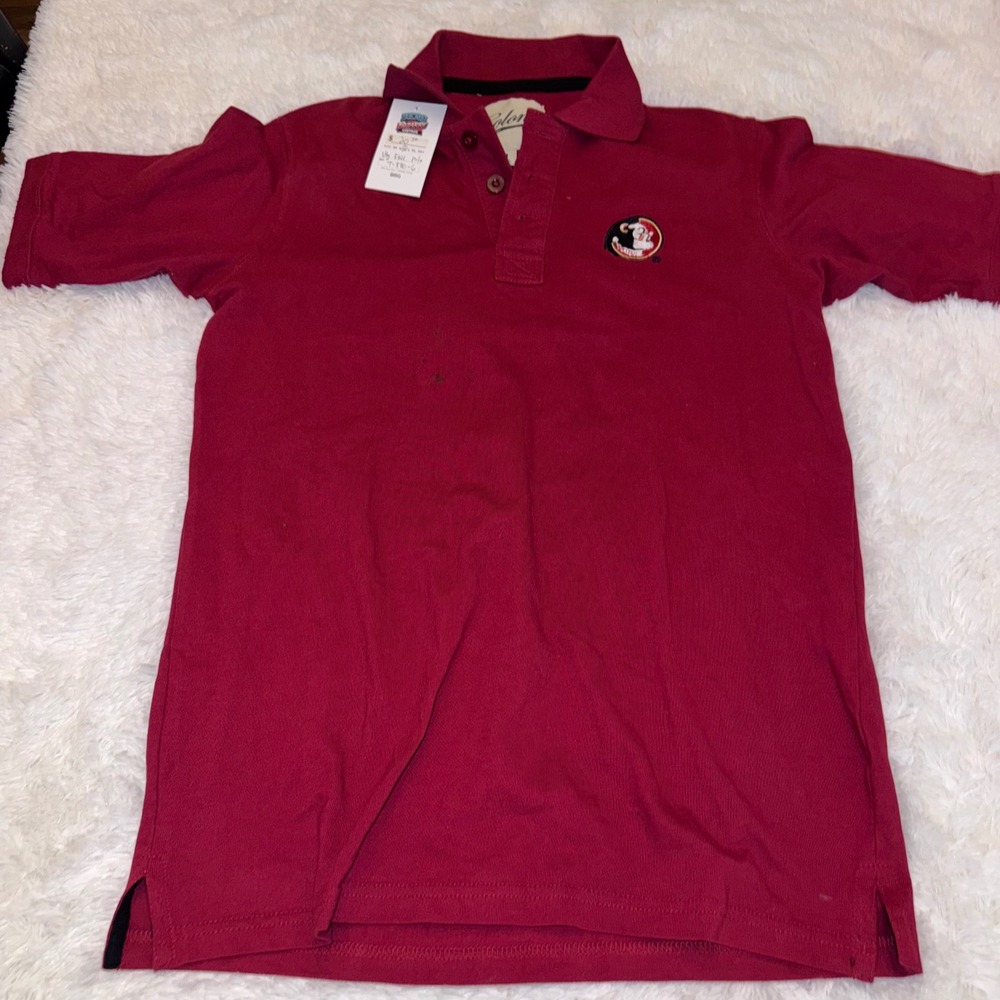 Colony Polo Shirt Mens Medium Red Excellent FSU Seminoles Embroidered Logo NCAA